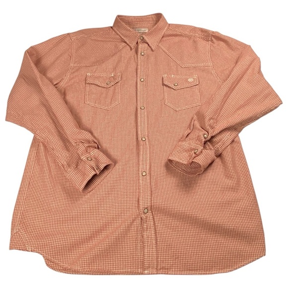 Blue Ranchwear Men's Red and White Plaid Flannel Shirt, XL - Picture 1 of 8